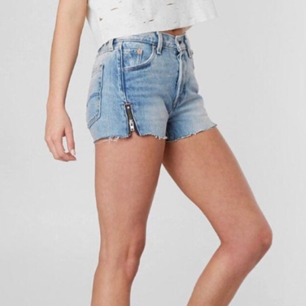 Levi’s high waisted jean shorts